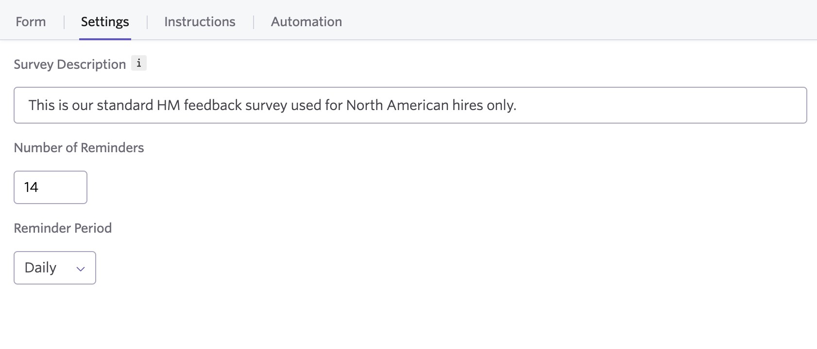 hiring manager experience surveys limit notifications